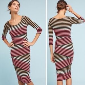 NWT - Anthropologie - Bailey 44 Striped Maxi Dress (Pink/Rose)